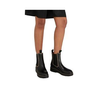 Chloé Women's Size EU 38 US8 Black Noua Chelsea Boots Leather Ankle Boot $1500